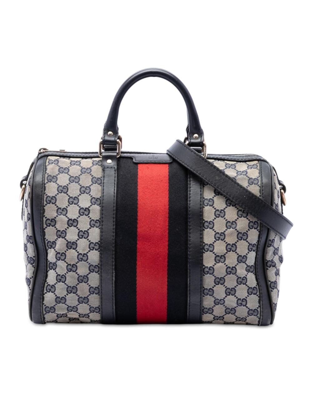 Gucci Vintage Web Boston Bag Gg Canvas #341019G11B
